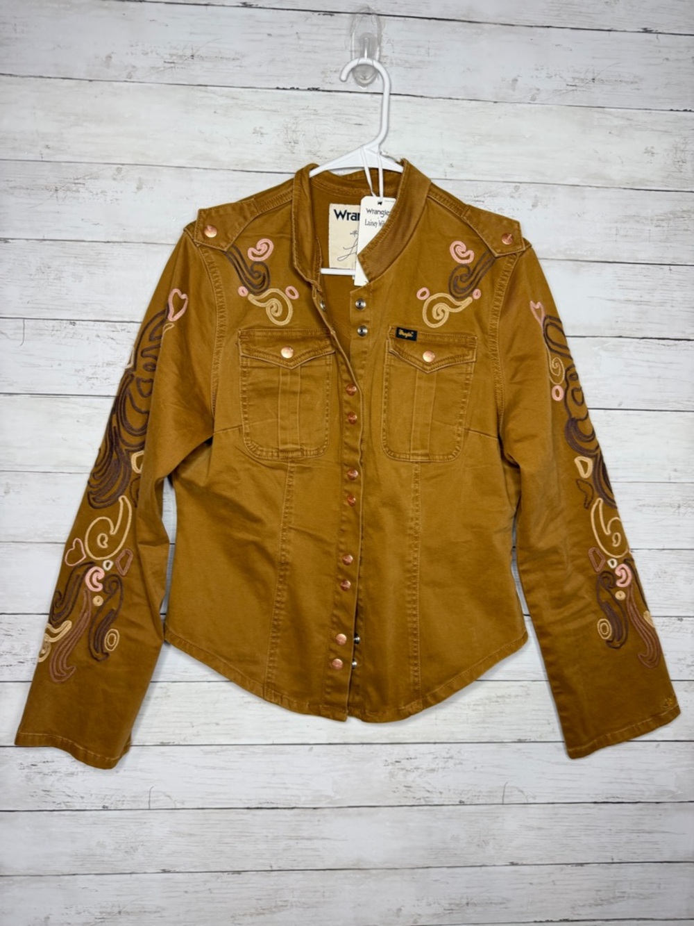 Wrangler X Lainey Wilson Embroidered Utility Jacket Brown Limited Edition Large - Picture 2 of 7